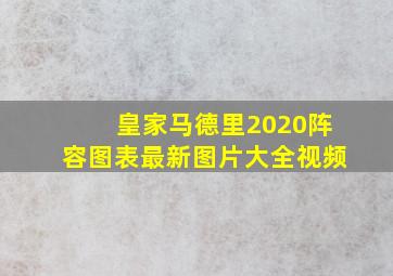 皇家马德里2020阵容图表最新图片大全视频