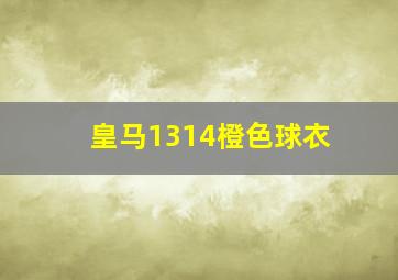 皇马1314橙色球衣