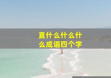 直什么什么什么成语四个字