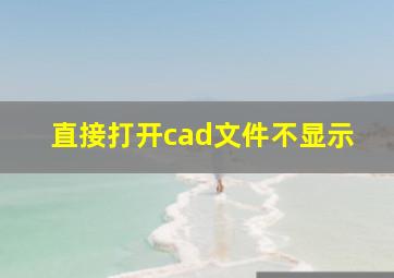 直接打开cad文件不显示