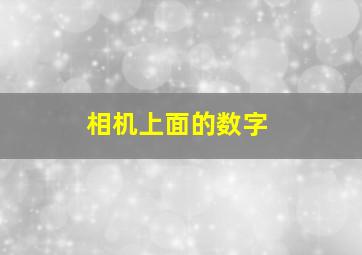 相机上面的数字