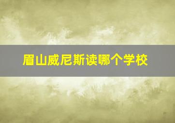 眉山威尼斯读哪个学校