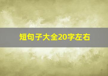 短句子大全20字左右