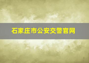 石家庄市公安交警官网