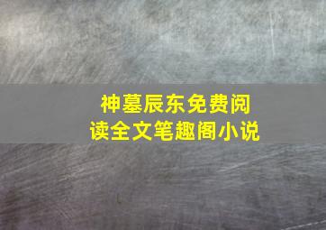 神墓辰东免费阅读全文笔趣阁小说