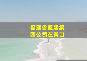 福建省蓝建集团公司在青口