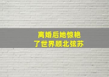 离婚后她惊艳了世界顾北弦苏