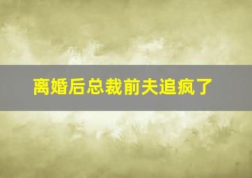 离婚后总裁前夫追疯了