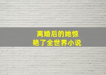 离婚后的她惊艳了全世界小说