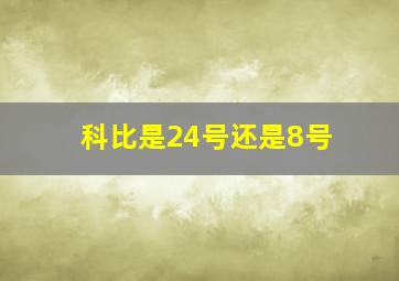 科比是24号还是8号