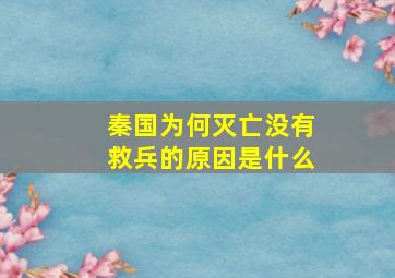 秦国为何灭亡没有救兵的原因是什么