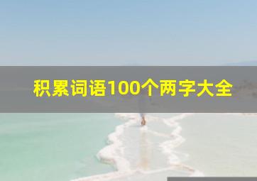 积累词语100个两字大全