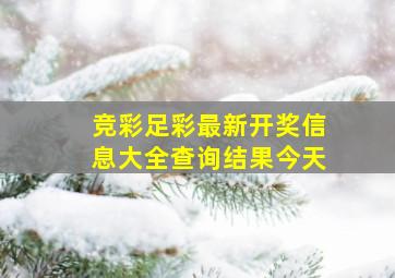 竞彩足彩最新开奖信息大全查询结果今天