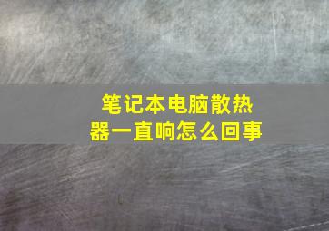 笔记本电脑散热器一直响怎么回事