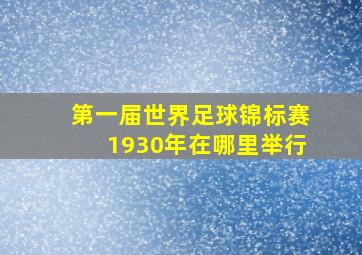 第一届世界足球锦标赛1930年在哪里举行