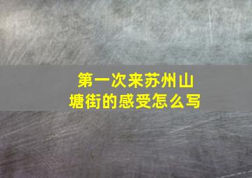 第一次来苏州山塘街的感受怎么写