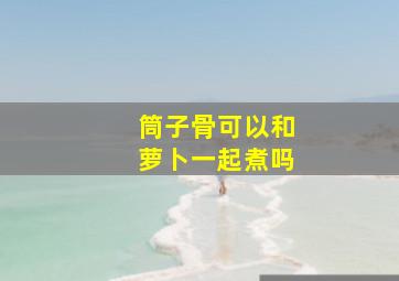 筒子骨可以和萝卜一起煮吗