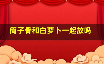 筒子骨和白萝卜一起放吗