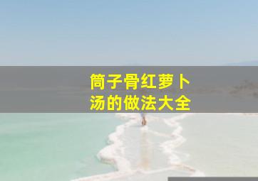 筒子骨红萝卜汤的做法大全