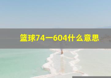 篮球74一604什么意思