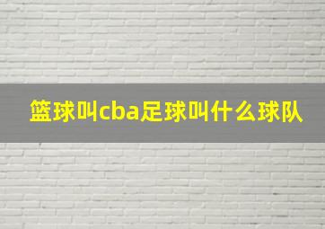 篮球叫cba足球叫什么球队