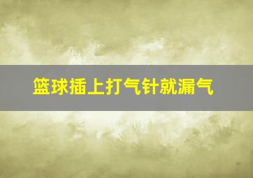 篮球插上打气针就漏气