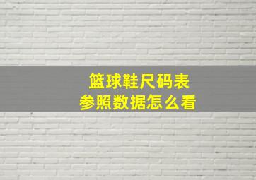 篮球鞋尺码表参照数据怎么看