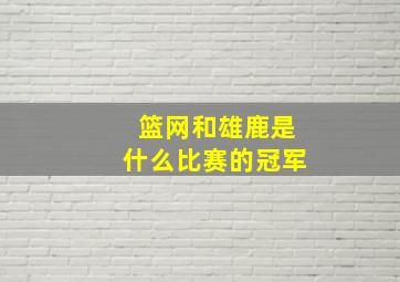 篮网和雄鹿是什么比赛的冠军