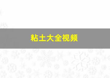 粘土大全视频