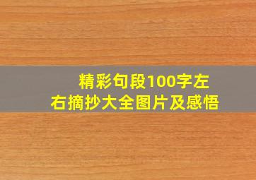 精彩句段100字左右摘抄大全图片及感悟