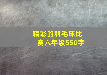 精彩的羽毛球比赛六年级550字