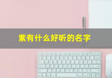 紫有什么好听的名字