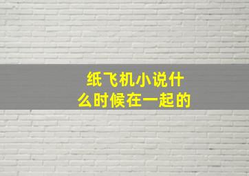 纸飞机小说什么时候在一起的