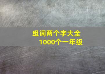 组词两个字大全1000个一年级