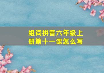 组词拼音六年级上册第十一课怎么写