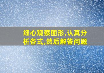 细心观察图形,认真分析各式,然后解答问题