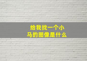 给我找一个小马的图像是什么