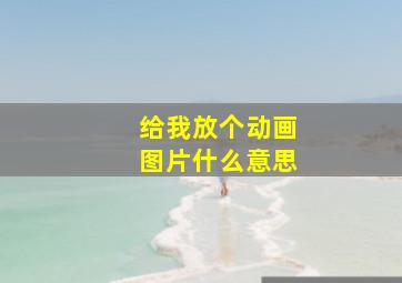 给我放个动画图片什么意思