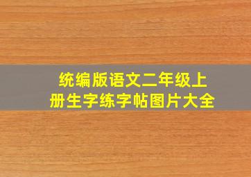 统编版语文二年级上册生字练字帖图片大全