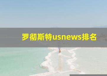 罗彻斯特usnews排名