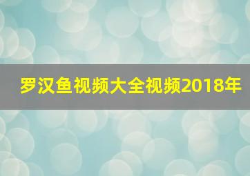 罗汉鱼视频大全视频2018年