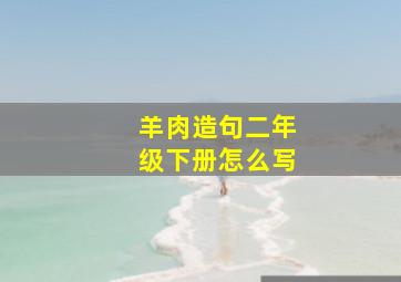 羊肉造句二年级下册怎么写