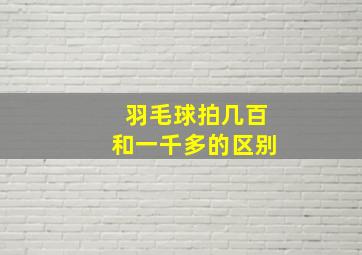 羽毛球拍几百和一千多的区别