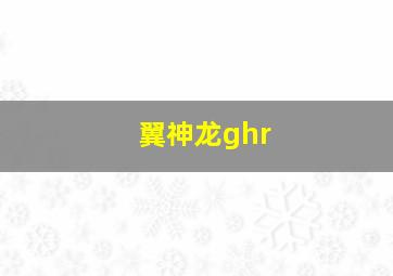 翼神龙ghr