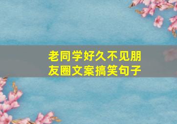 老同学好久不见朋友圈文案搞笑句子