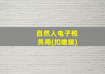 自然人电子税务局(扣缴端)