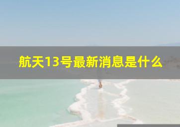 航天13号最新消息是什么