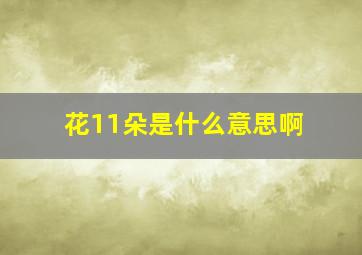 花11朵是什么意思啊