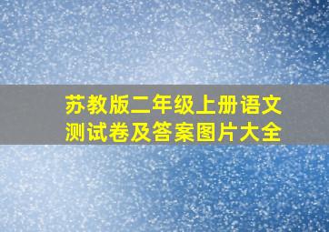 苏教版二年级上册语文测试卷及答案图片大全