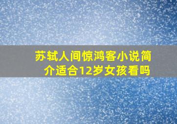 苏轼人间惊鸿客小说简介适合12岁女孩看吗